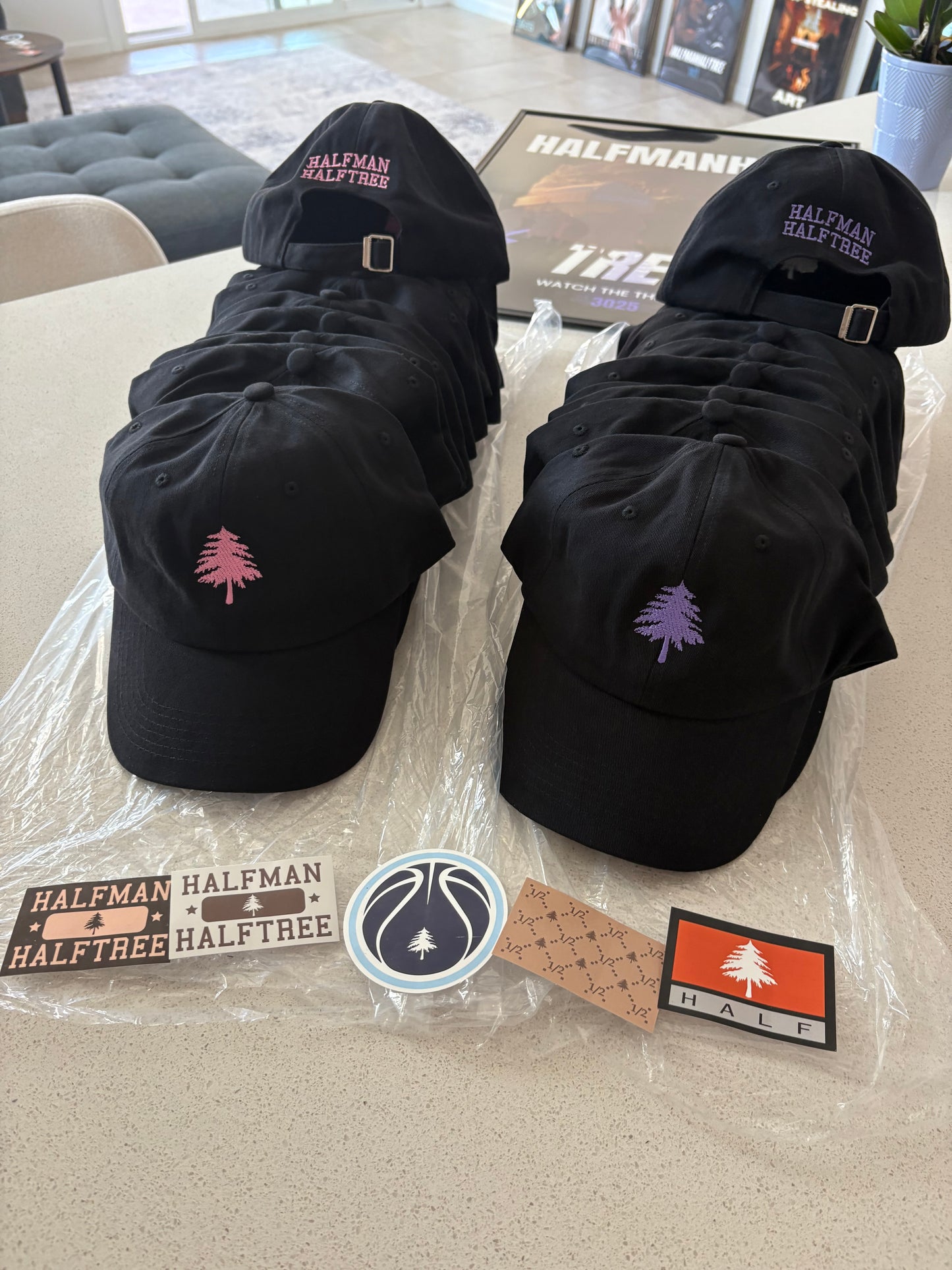 HMHT EMBROIDERED DAD HAT BLACK/PINK