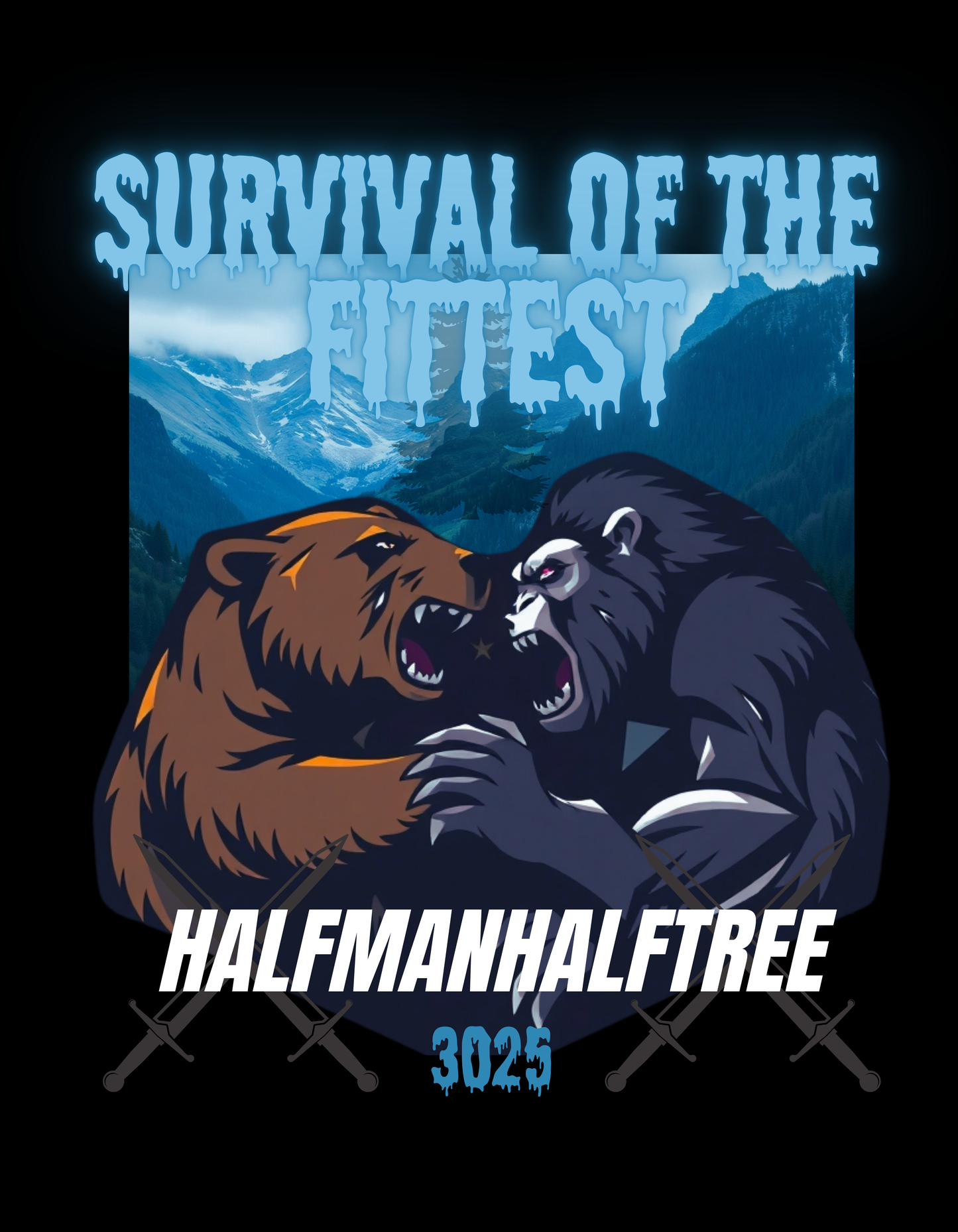 SURVIVAL OF THE FITTEST Matte Vertical Poster