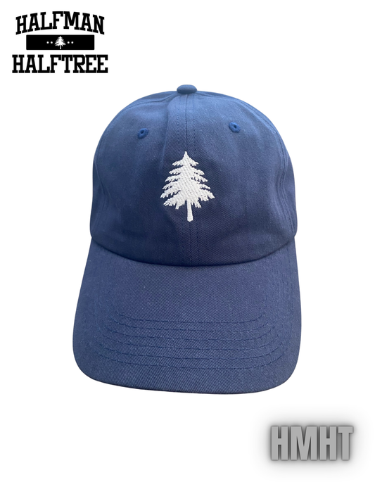 HMHT EMBROIDERED DAD HAT NAVY BLUE/WHITE COLORWAY