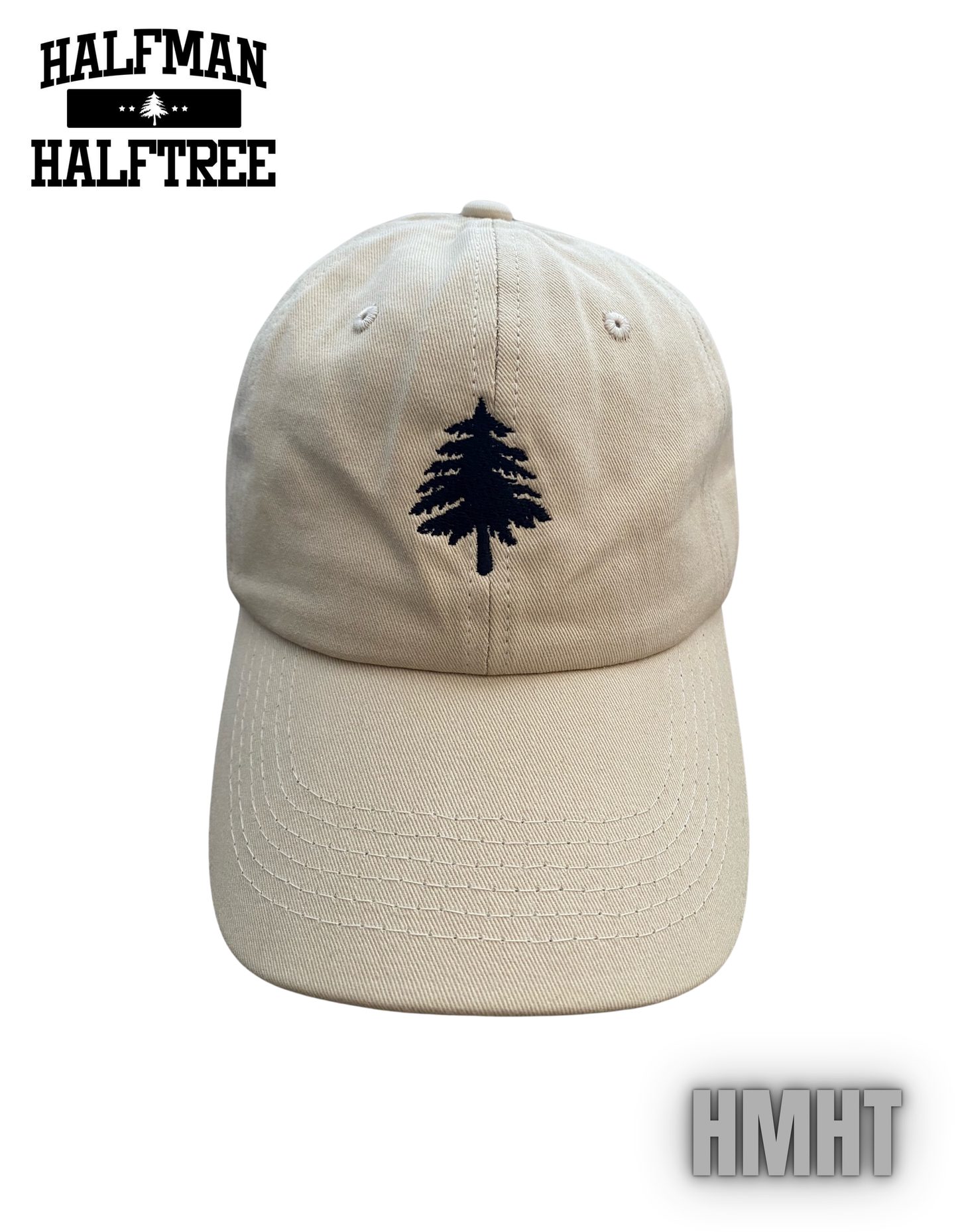 HMHT EMBROIDERED DAD HAT TAN/BLACK COLORWAY