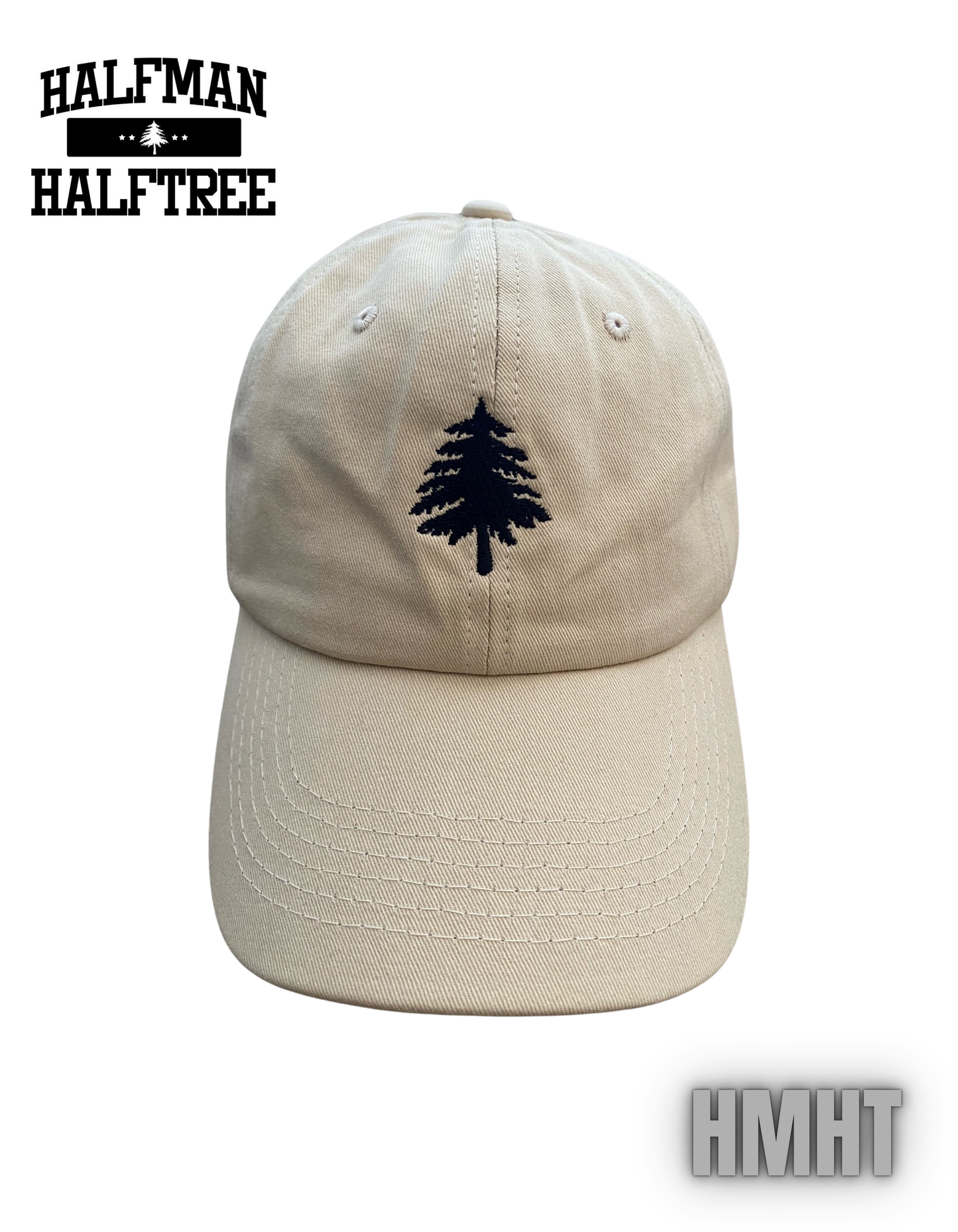 HMHT EMBROIDERED DAD HAT TAN/BLACK