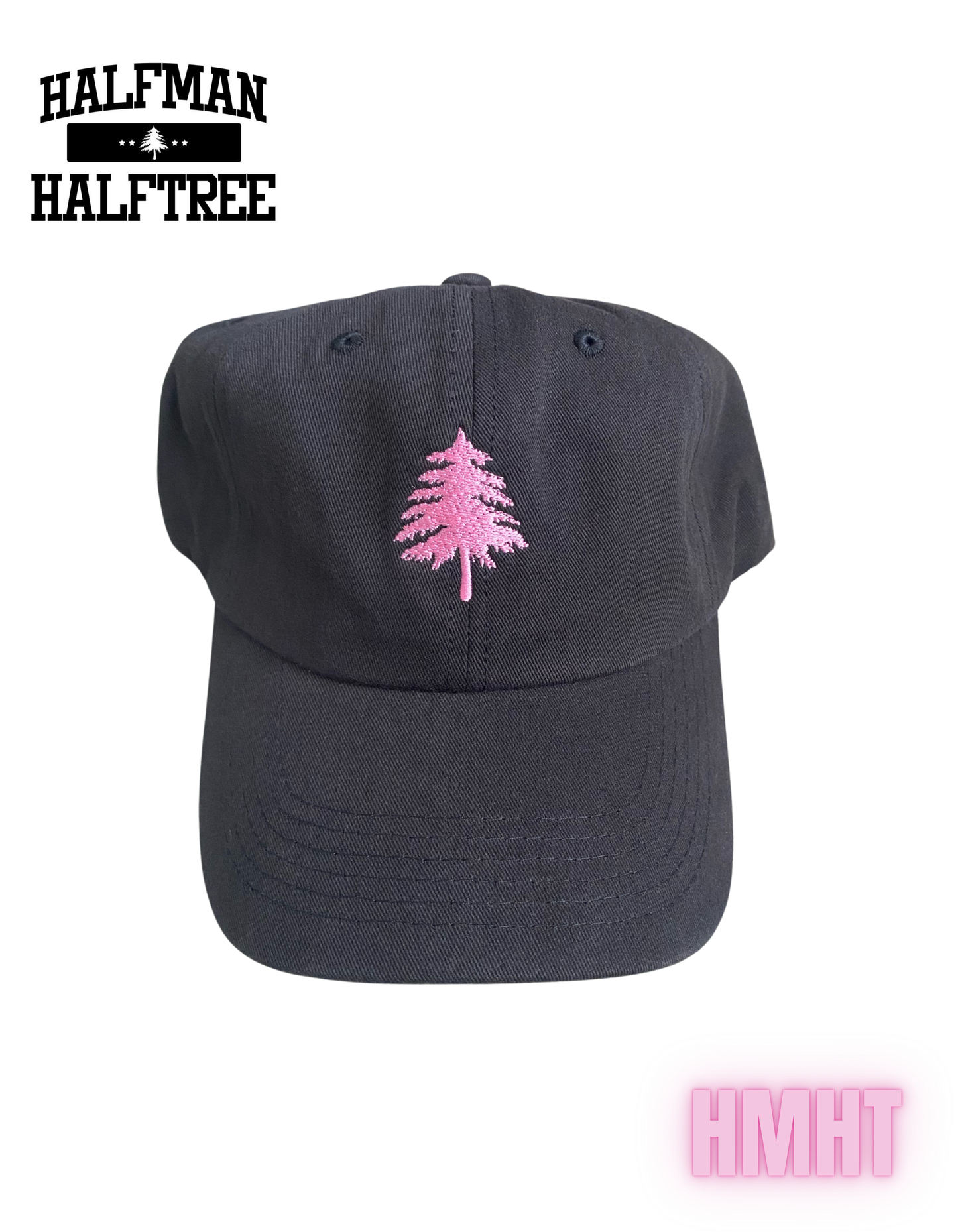 HMHT EMBROIDERED DAD HAT BLACK/PINK COLORWAY