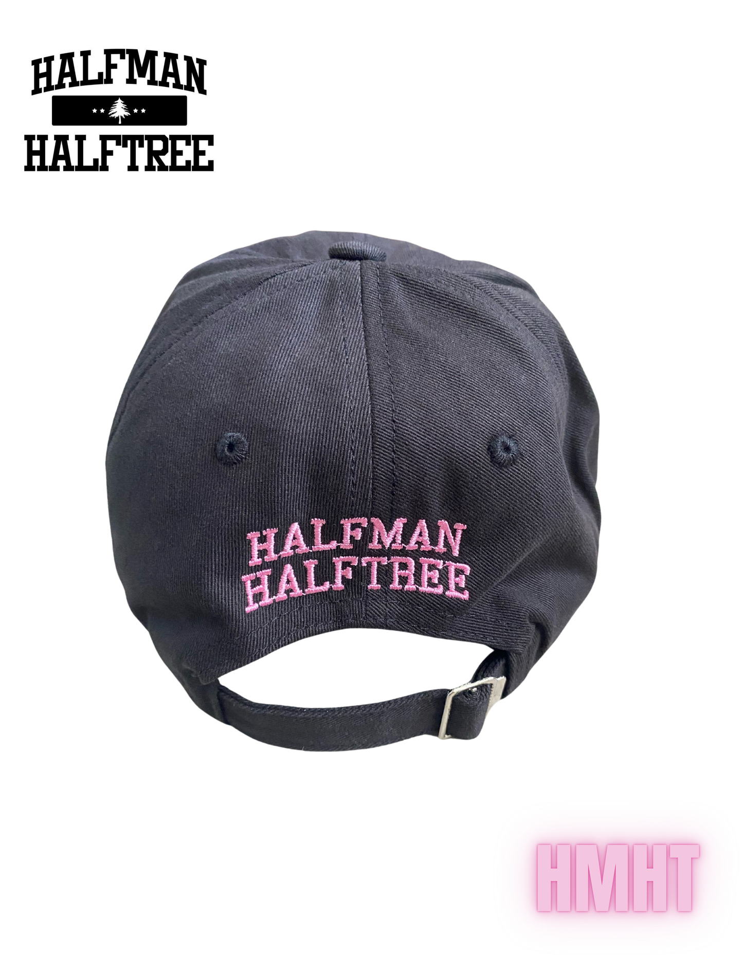 HMHT EMBROIDERED DAD HAT BLACK/PINK COLORWAY