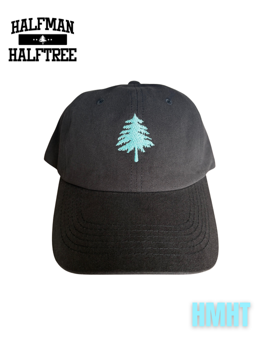 HMHT EMBROIDERED DAD HAT BLACK/AQUA BLUE
