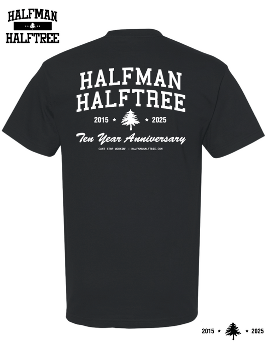 10 YEAR ANNIVERSARY CAMPAIGN TEE BLACK/WHITE COLORWAY