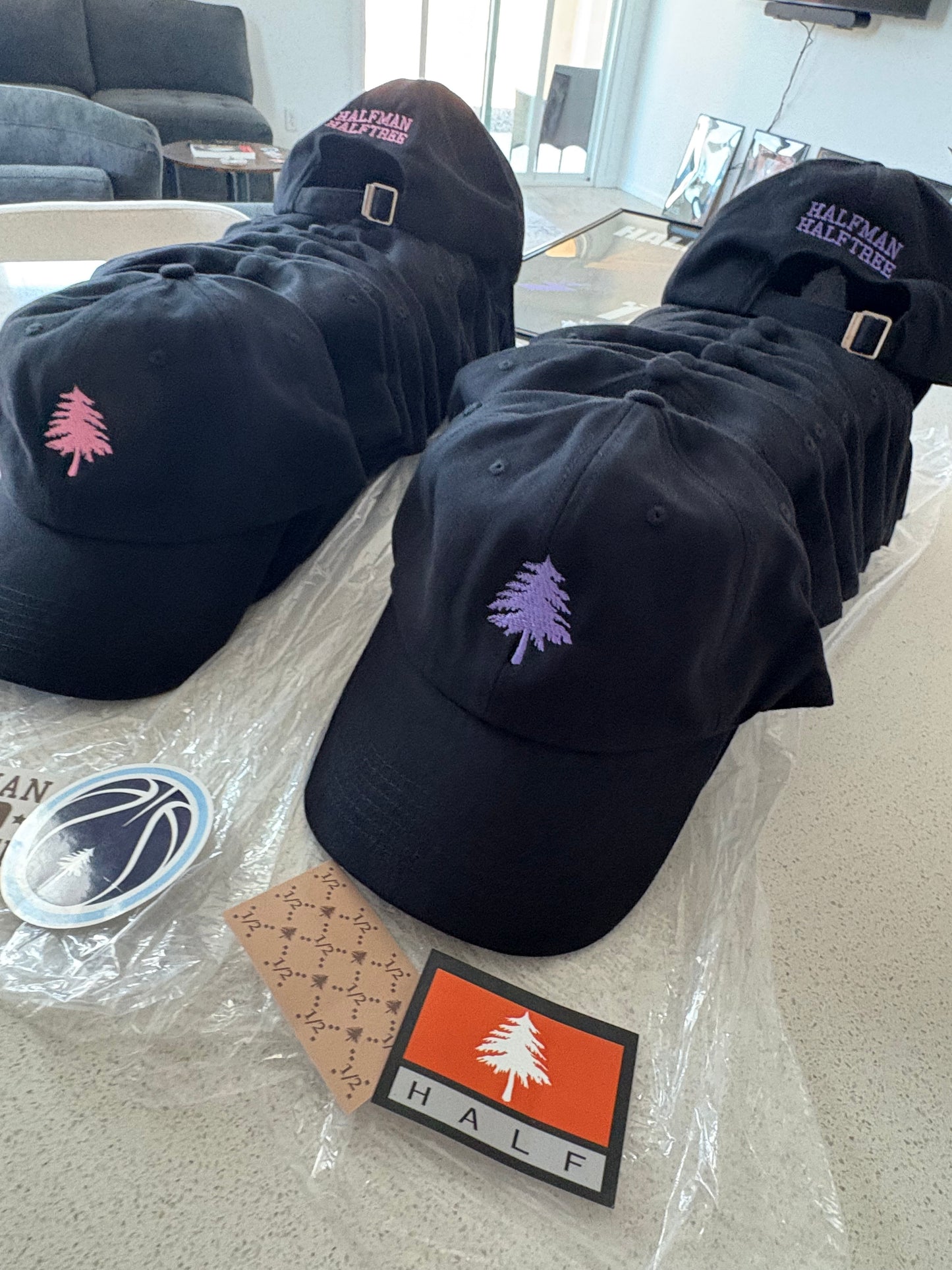 HMHT EMBROIDERED DAD HAT BLACK/PINK