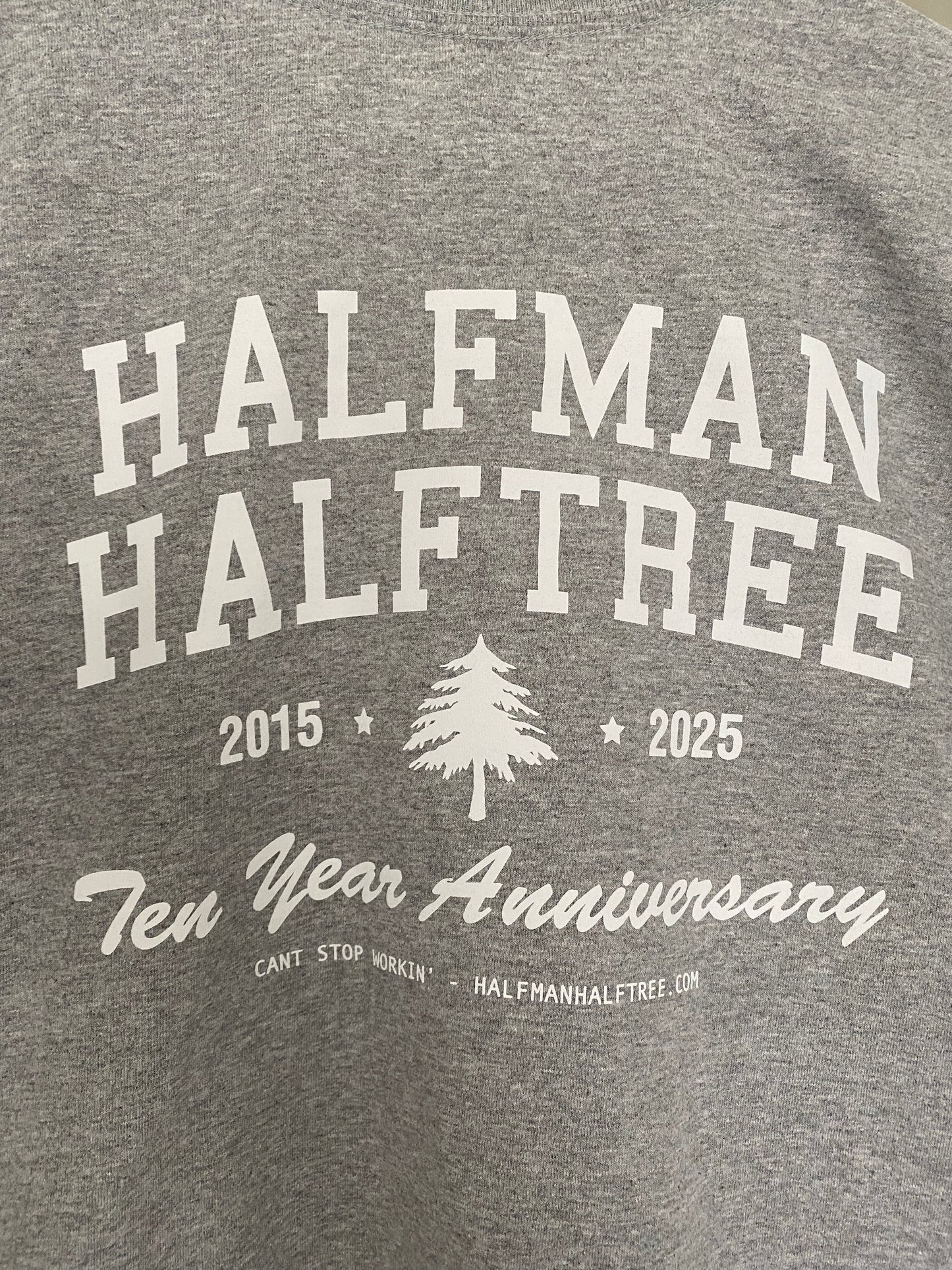 10 YEAR ANNIVERSARY CAMPAIGN TEE HEATHER GREY/WHITE COLORWAY