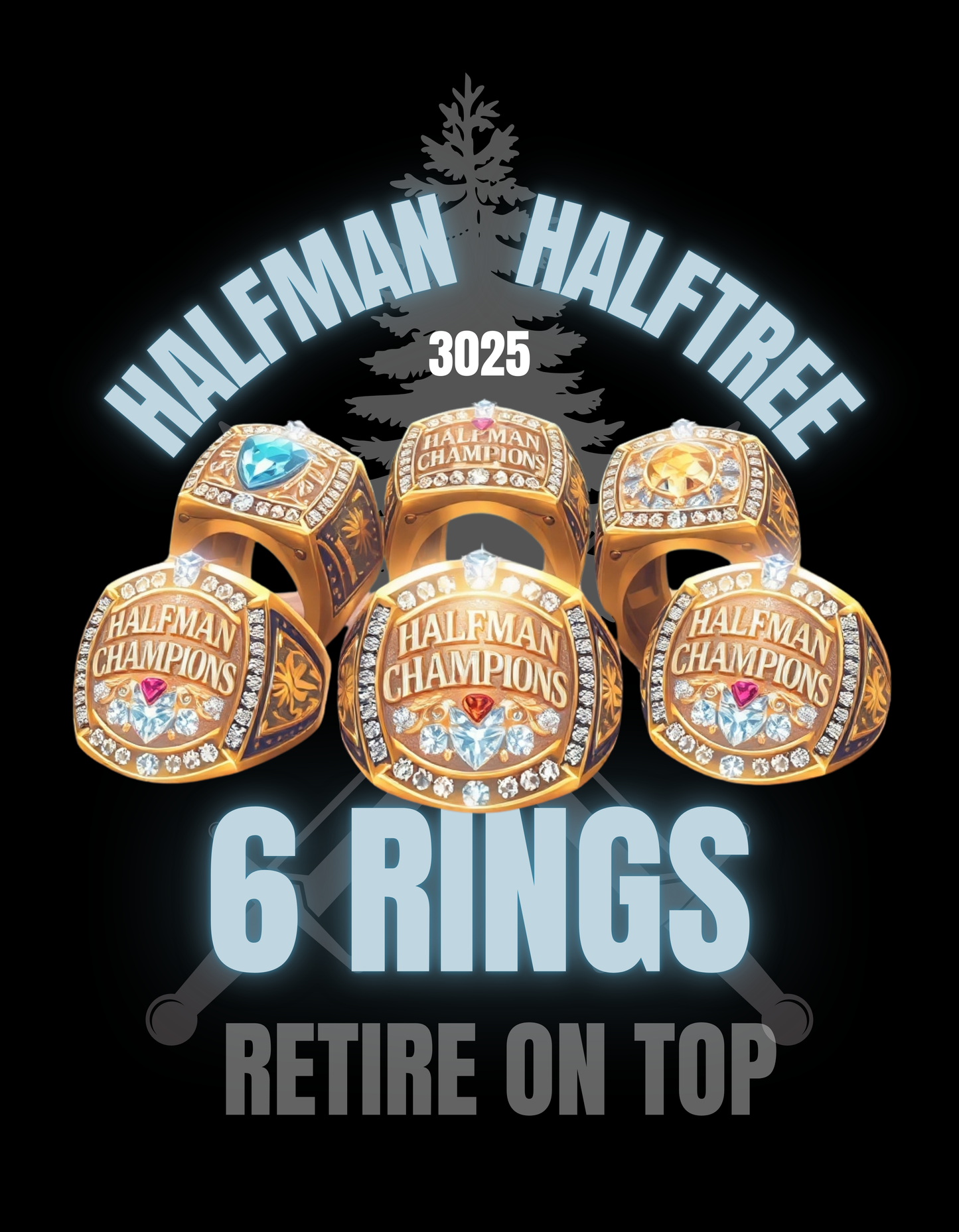 SIX RINGS Matte Vertical Poster