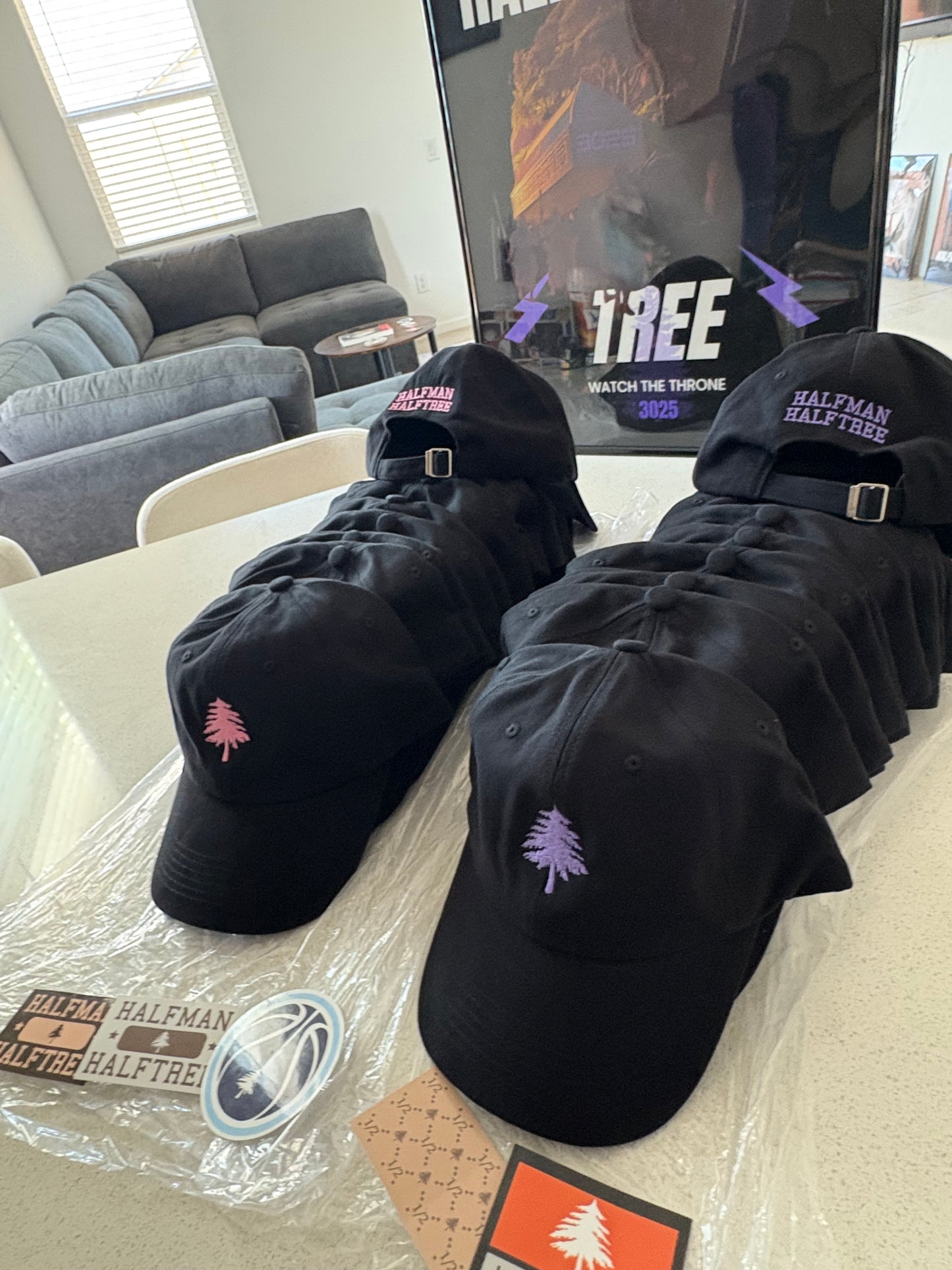 HMHT EMBROIDERED DAD HAT BLACK/PINK